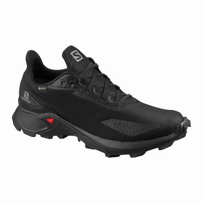 Salomon ALPHACROSS BLAST GTX - Miesten Polkujuoksukengät - Mustat